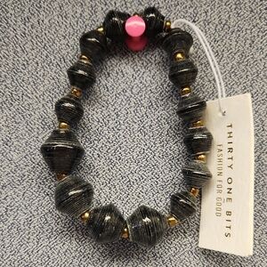 Thirty One Bits Elastic Paper Bead Bracelet
